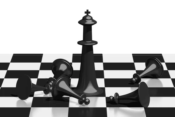 Chess Illustration Winner Concept — Stock Photo, Image