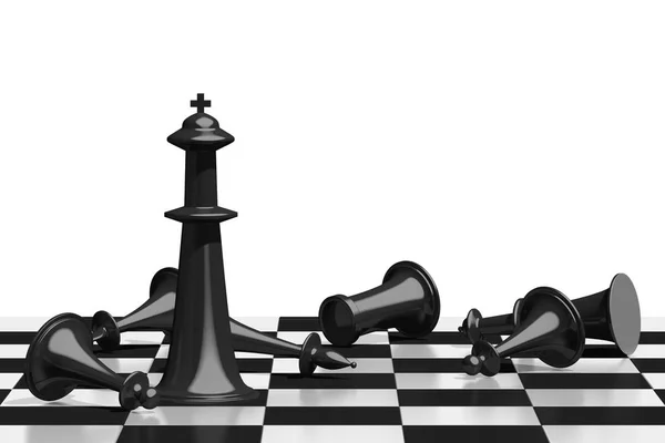 Σκάκι Εικονογράφηση Νικητής Έννοια — Φωτογραφία Αρχείου
