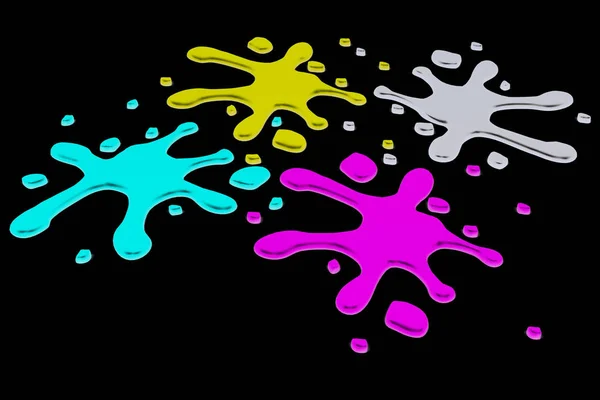 Illustrazione Cmyk Ciano Magenta Giallo Nero Ideale Argomenti Come Stampa — Foto Stock