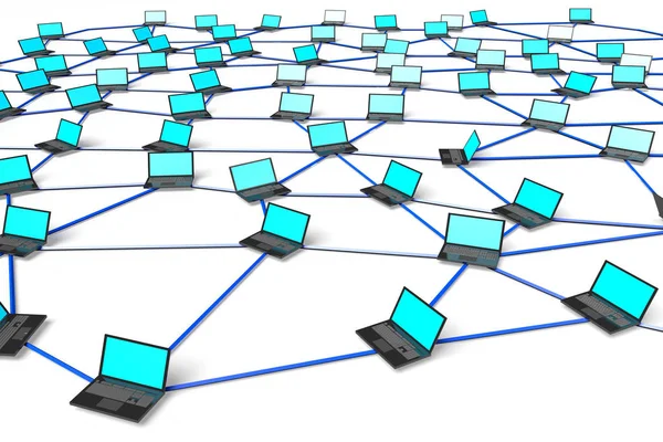 Laptops Ideal Für Themen Wie Netzwerk Internet Usw — Stockfoto