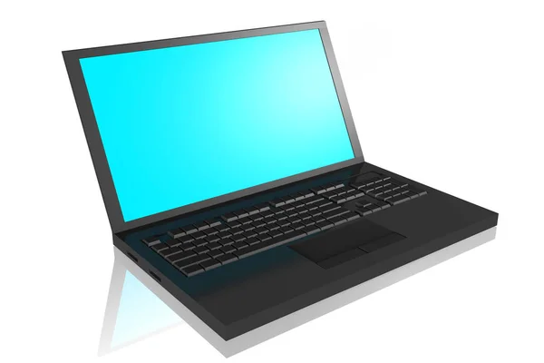 Laptop Izolowana Białym Tle — Zdjęcie stockowe