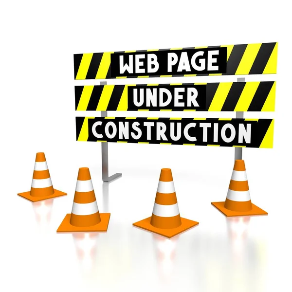 3D web page under construction