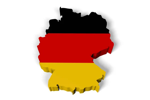 Country Map Flag Germany — Stock Photo, Image