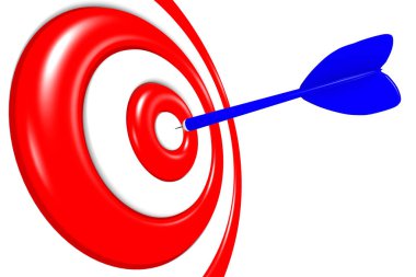 3D Dart illüstrasyon, beyaz arka plan