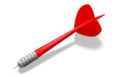 3D Dart illüstrasyon, beyaz arka plan