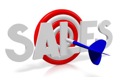 3D kelime / illüstrasyon - satış Dart