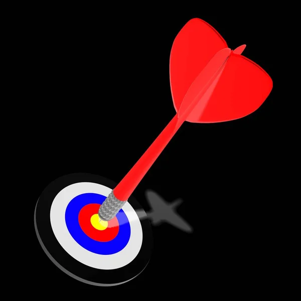 Darts Illustration Black Background — Stock Photo, Image