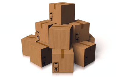 3D paket illüstrasyon - konular için teslim, posta vb gibi büyük.