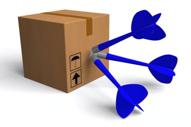 3D paket illüstrasyon - konular için teslim, posta vb gibi büyük.