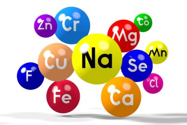 Mineraller kavramı - 3d çizim