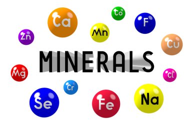 Mineraller kavramı - 3d çizim