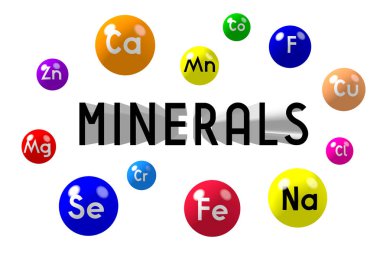 Minerals concept - 3D illustration clipart