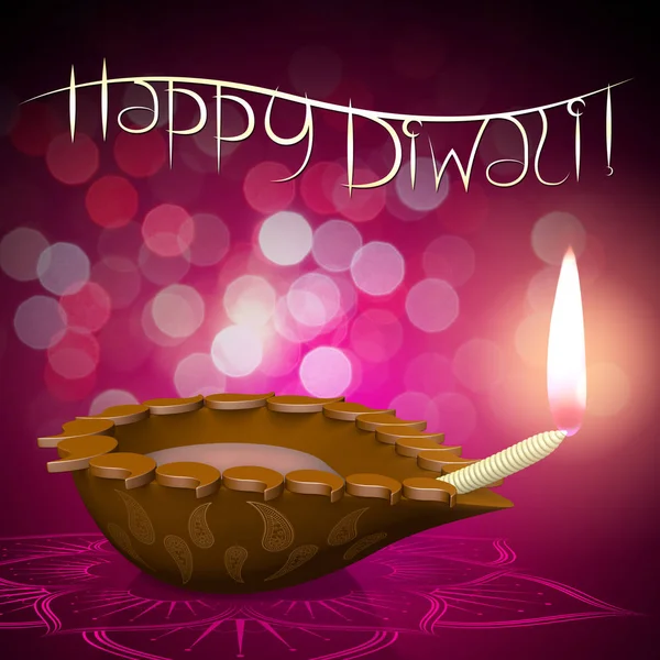 快乐的 Diwali Deepavali — 图库照片
