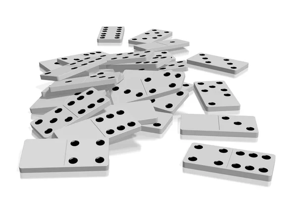 White Dominoes Illustration — Stock Photo, Image