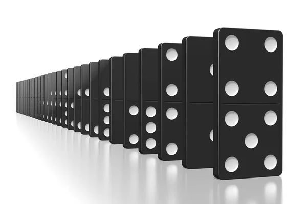 Black Dominoes Illustration — Stock Photo, Image