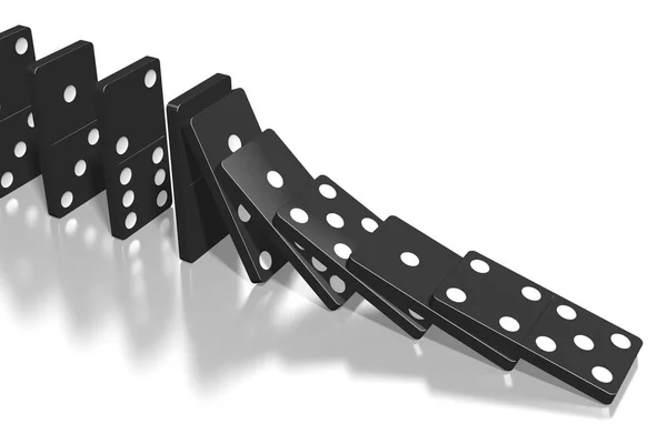 Black Dominoes Illustration — Stock Photo, Image