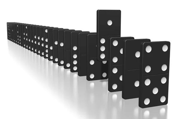 Black Dominoes Extraordinary Concept — Stock Photo, Image