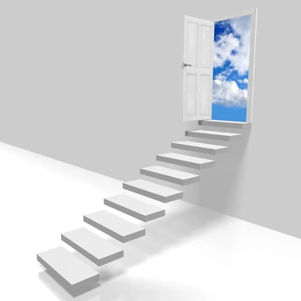 Escadaria Para Conceito Céu — Fotografia de Stock