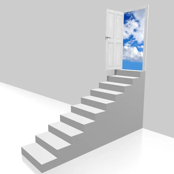 3D stairway to heaven concept