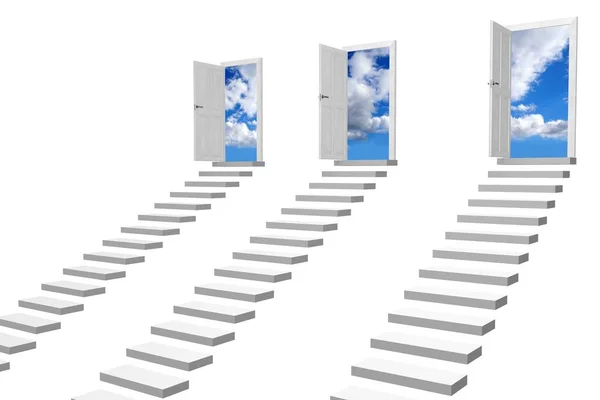 3D stairway to heaven concept