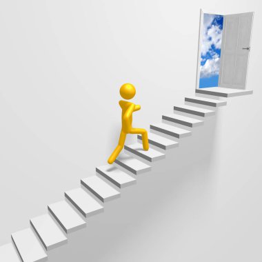 Cennet kavramı için 3D merdiven