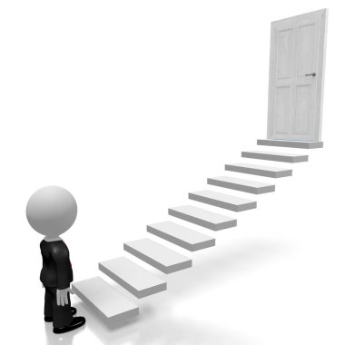 3D adımları kavramı, iş adamı