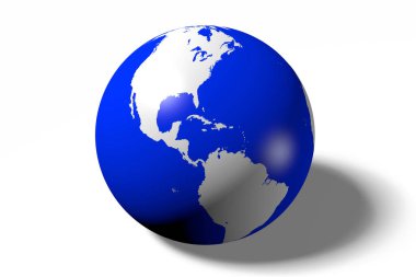 3D dünya / küre illüstrasyon - beyaz arka plan üzerinde izole.