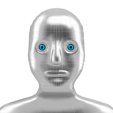 3D geometrik kafa, gözleri