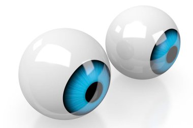 3d gözleri illüstrasyon izole beyaz arka plan üzerinde