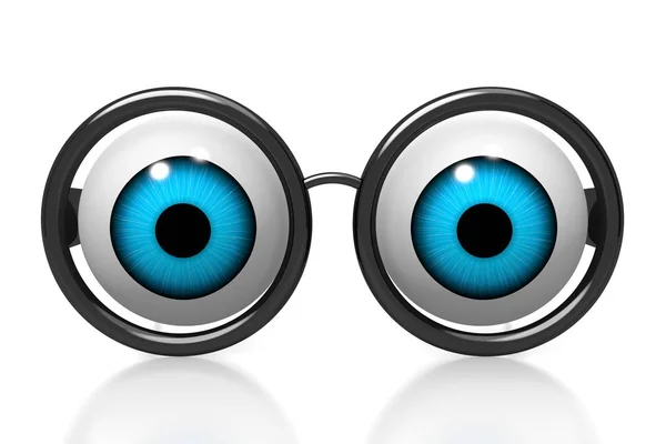 の目とメガネのトピックのために大きいように視力 検眼など — ストック写真