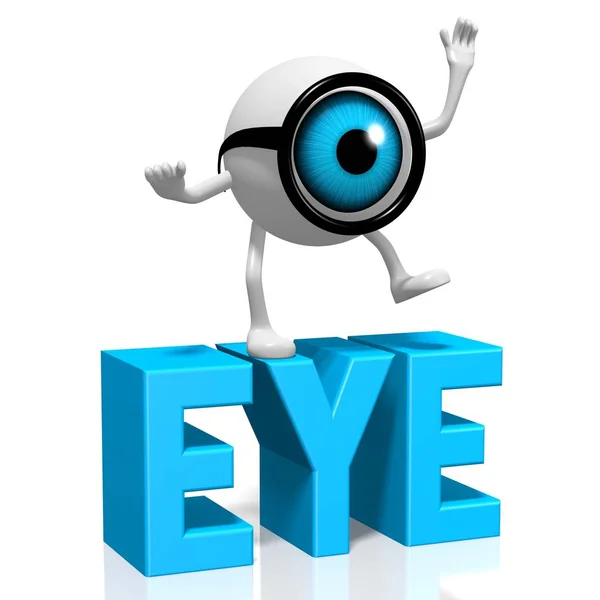 Eye Concept Cartoon Character — Stock Photo, Image