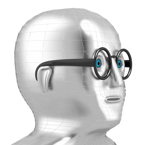 Roboter Mit Brille — Stockfoto