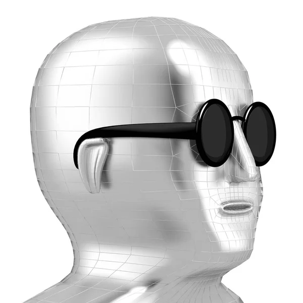 Robot Con Gafas Sol — Foto de Stock