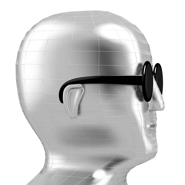 Robot Con Gafas Sol — Foto de Stock