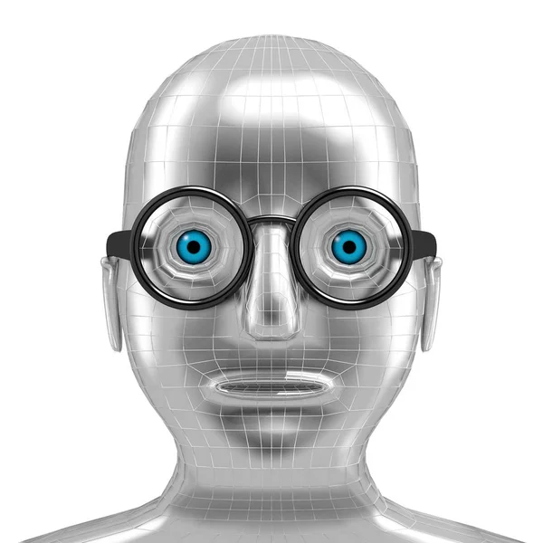 Roboter Mit Brille — Stockfoto