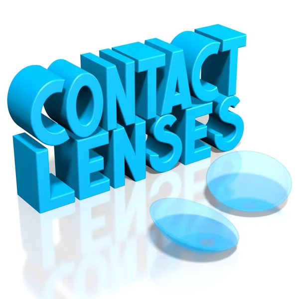 Lentes Contacto Aisladas Sobre Fondo Blanco — Foto de Stock