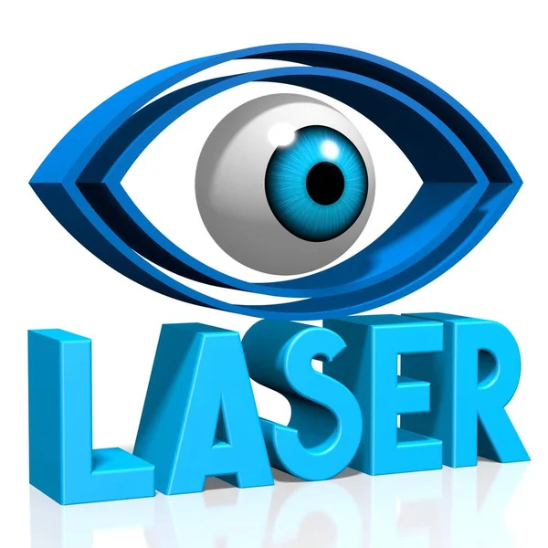 Oční Bulvy Laser Ilustrace — Stock fotografie