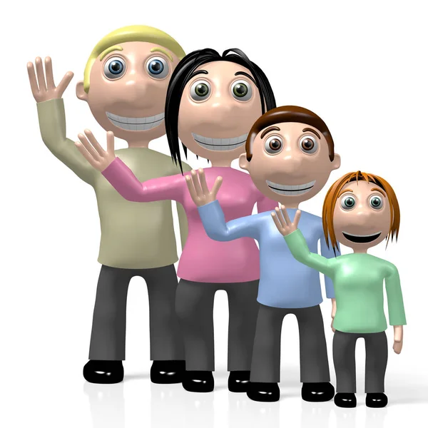 Happy Family Weaving Hands Parenting Concept — Stock Photo, Image