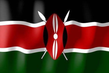 Kenya - malzeme bayrak dokuma