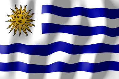 Uruguay - malzeme bayrak dokuma