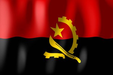 Angola - malzeme bayrak dokuma