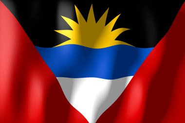Antigua ve Barbuda - malzeme bayrak dokuma