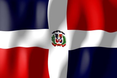 Dominik Cumhuriyeti - malzeme bayrak dokuma