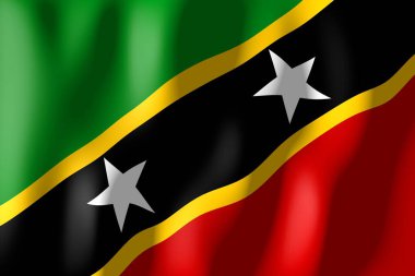 Saint Kitts ve Nevis - malzeme bayrak dokuma
