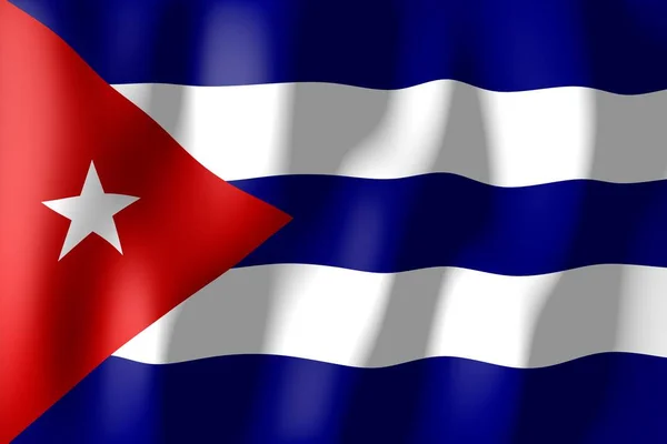 Cuba Weaving Material Flag — Stock Photo, Image