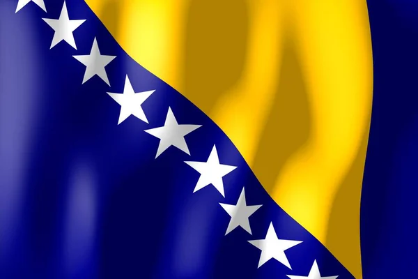 Bosna Hersek Malzeme Bayrak Dokuma — Stok fotoğraf