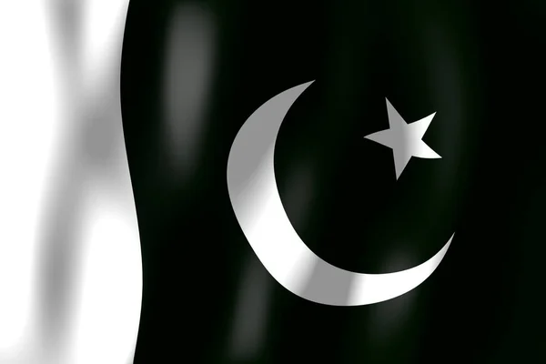 Pákistán Tkaní Materiálu Vlajky — Stock fotografie