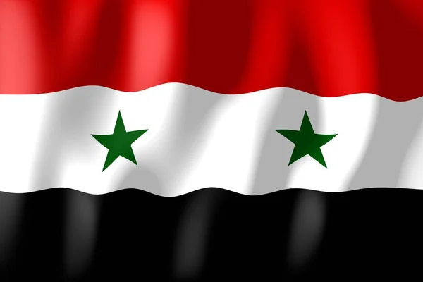 Syrien Weberei Material Flag — Stockfoto