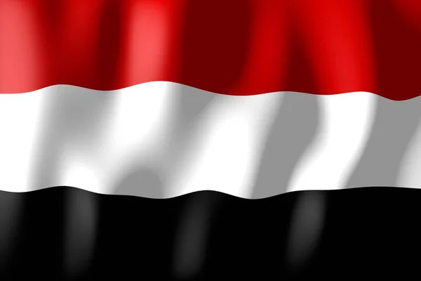 Yemen Malzeme Bayrak Dokuma — Stok fotoğraf