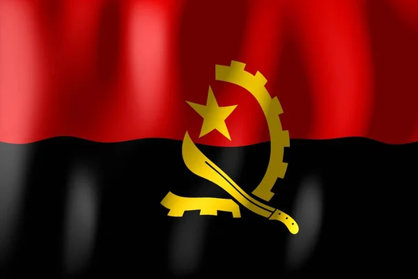 Angola Weberei Material Flag — Stockfoto